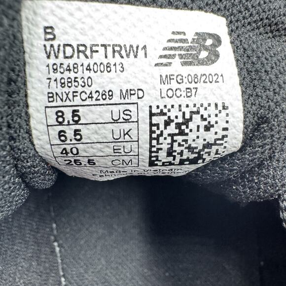 Womens New Balance Drft Running‎ Shoes Size 8.5 White/Black/Purple - Picture 6 of 6